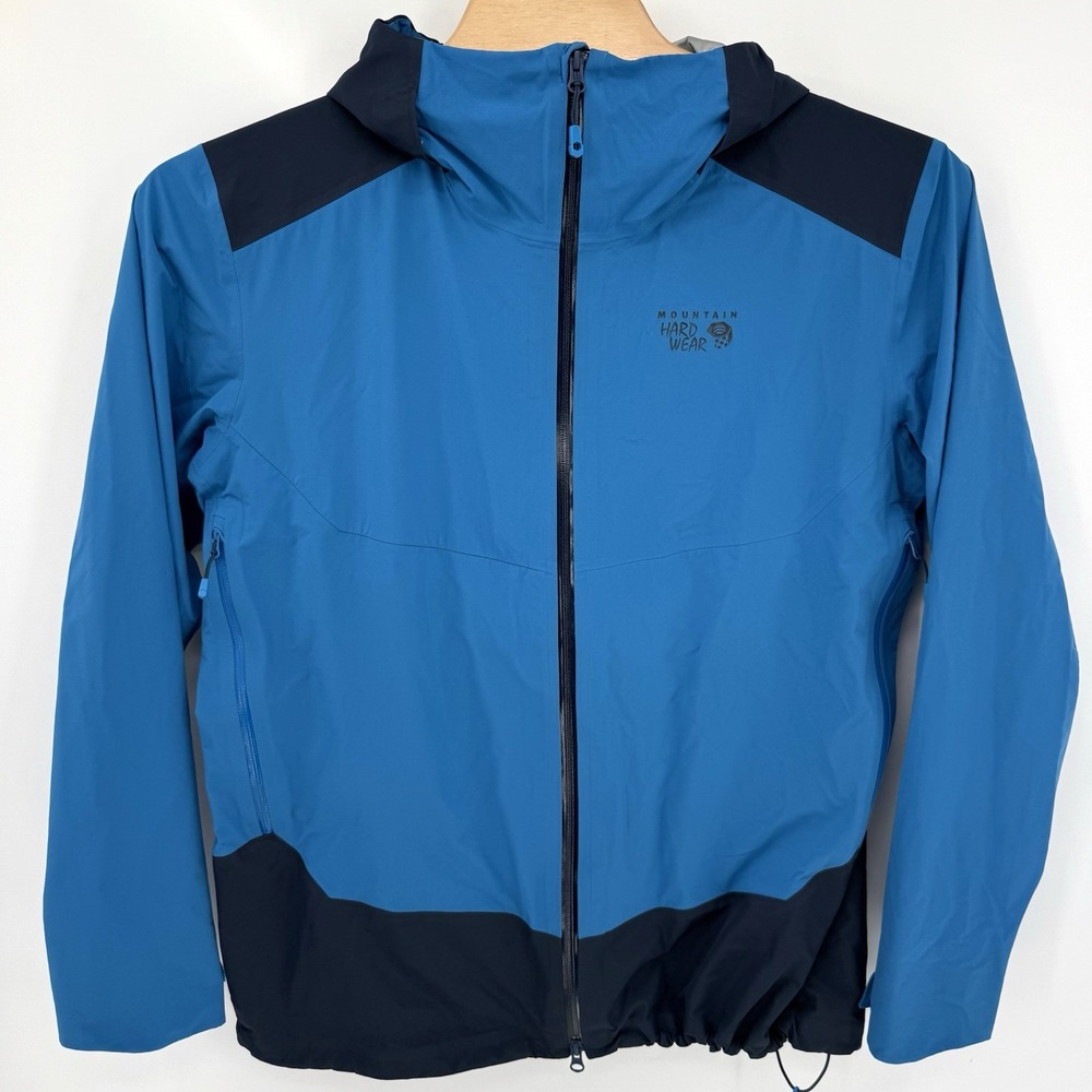 Mountain Hardwear Jacket Mens XL Blue Super Chockstone Hooded Shell Hiking
